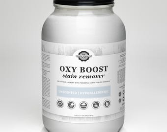 Oxy Boost by Rustic Strength | 11 lb Glass Jar | Stain Lifter + Odor Remover | Earth Mineral Derived Ingredients