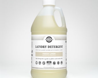 Liquid Laundry Detergent by Rustic Strength | PFAS-Free Food-Grade Plastic | Soap for Sensitive Skin | Scented | 64oz