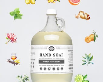 Custom Scented Hand Soap by Rustic Strength | 1 Gallon Glass Jug