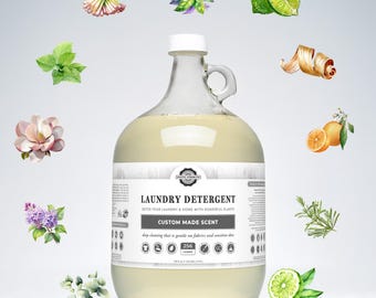 Custom Scented Laundry Detergent by Rustic Strength | 1 Gallon Glass Jug
