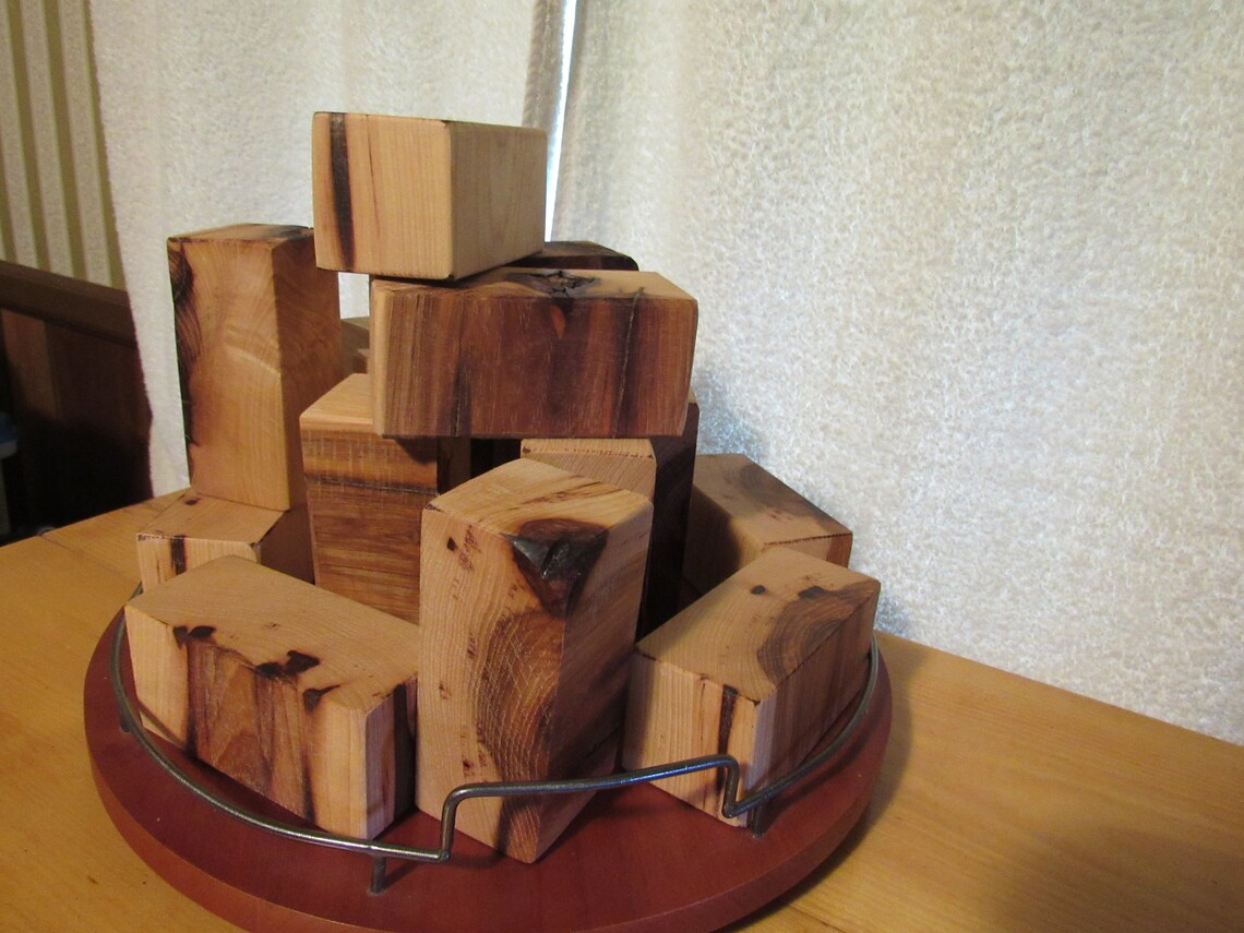15 Shagbark Hickory Blocks. Super Hard. Beautiful Wood Grains. Etsy