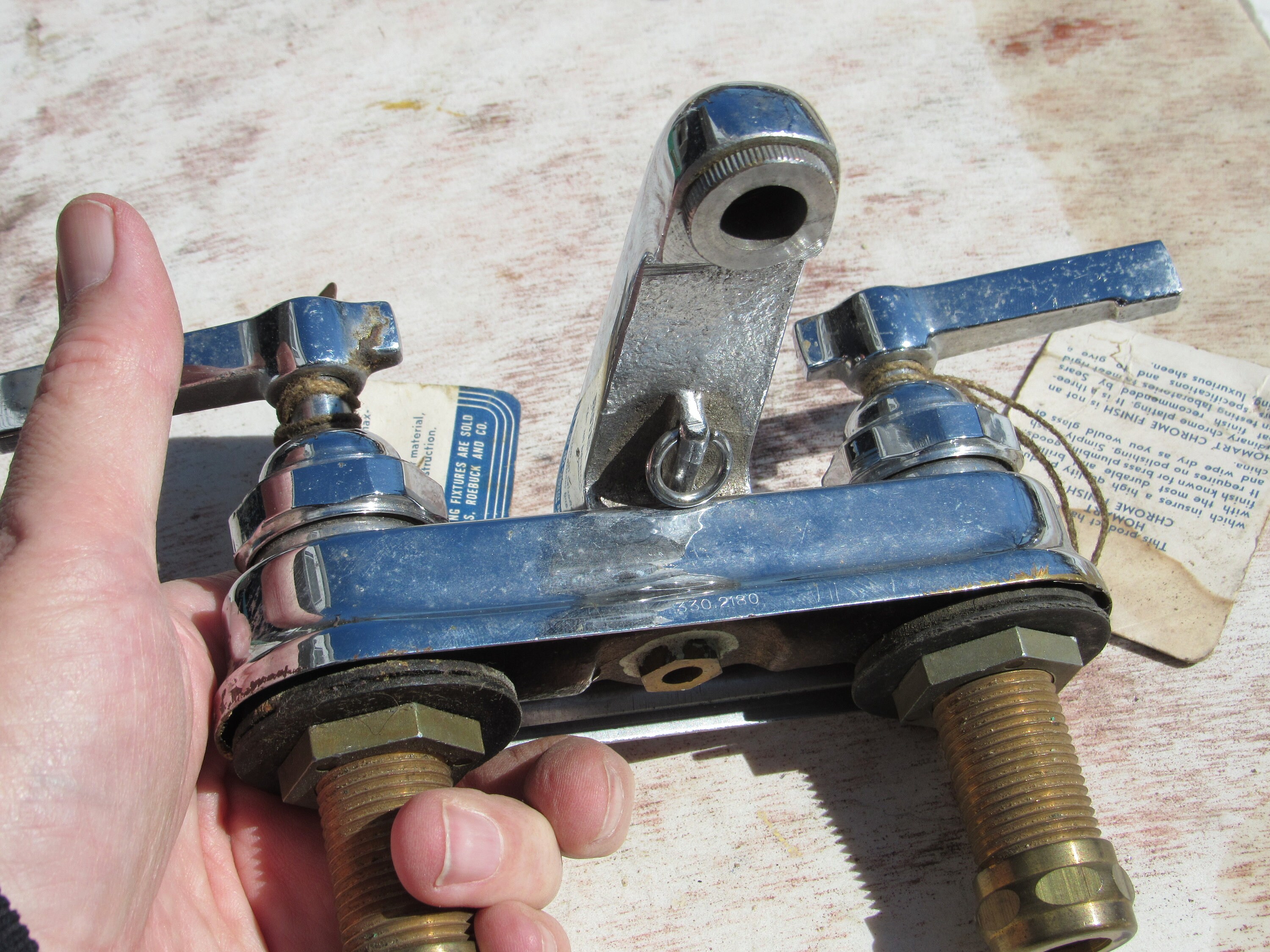 Antique Homart chrome finish faucet. Sold by sears & roebuck. Etsy