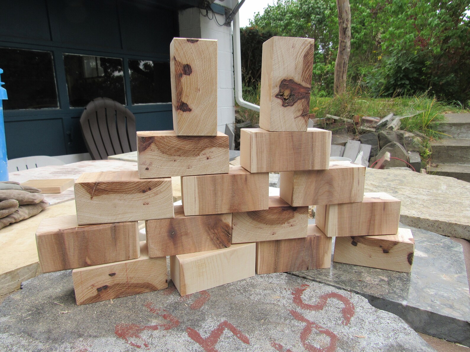 15 Shagbark Hickory Blocks. Super Hard. Beautiful Wood Grains. Etsy