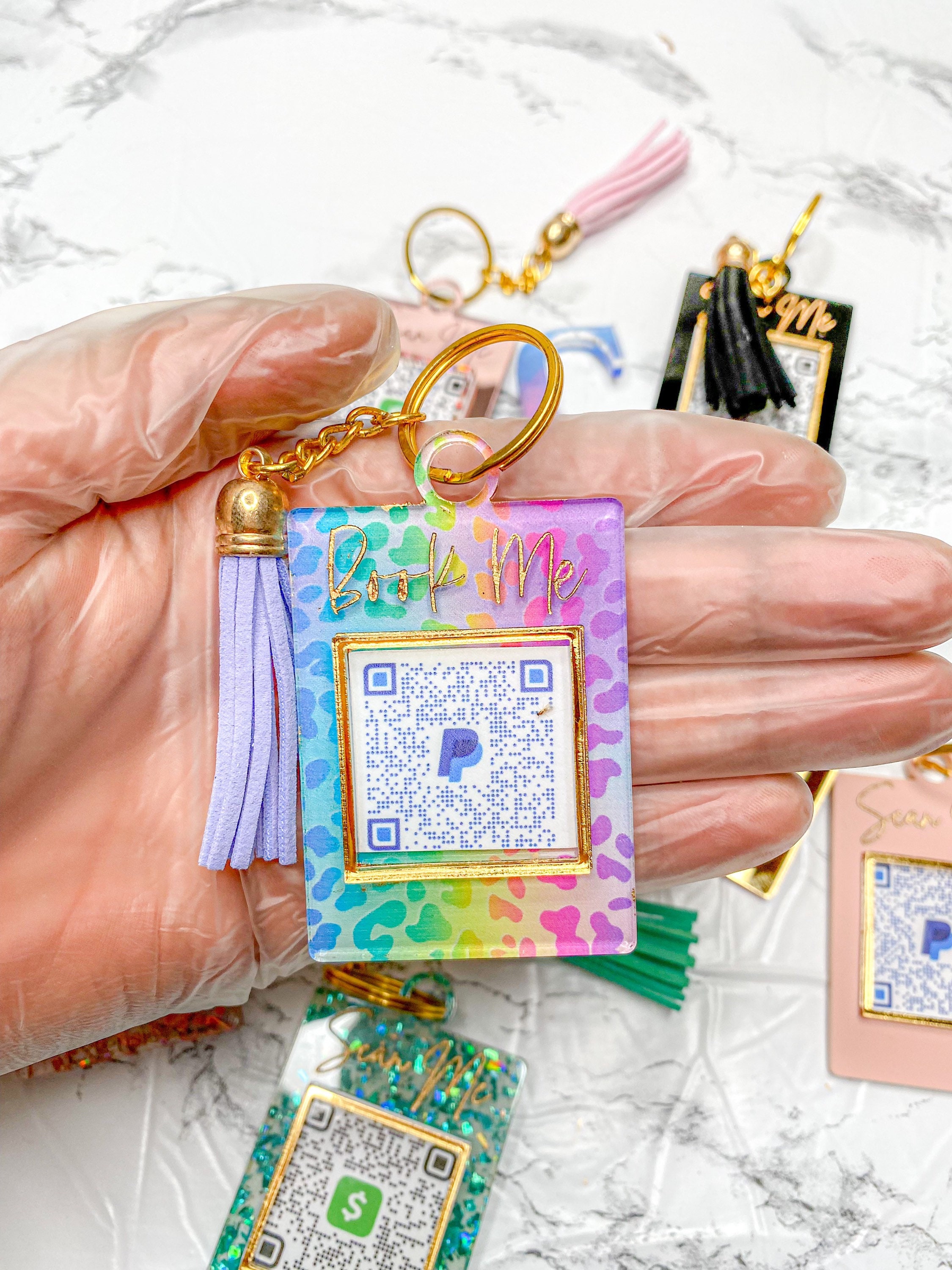 Portachiavi QR Code Scan to Pay Keychain Payment QR Code Etsy