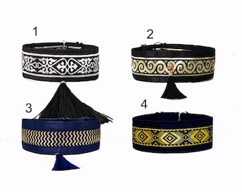 Hundehalsband Ornament Breite 5 cm, Länge 25-35, 30-40, 35-45 cm für Windhund Aktiv Photos