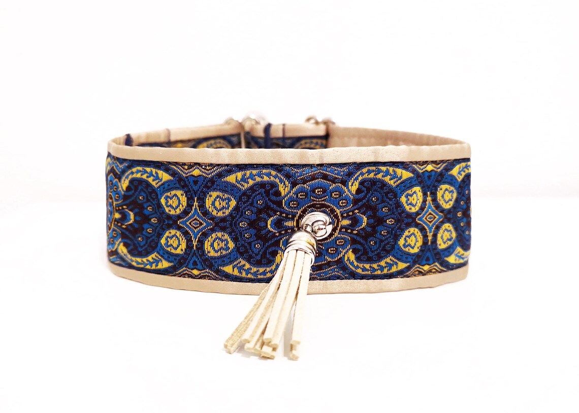 Pharaoh Ribbon Dog Collar Satin Ribbon Beige, Red, Width 5 Cm, Length 30-40, 35-45 Cm ...