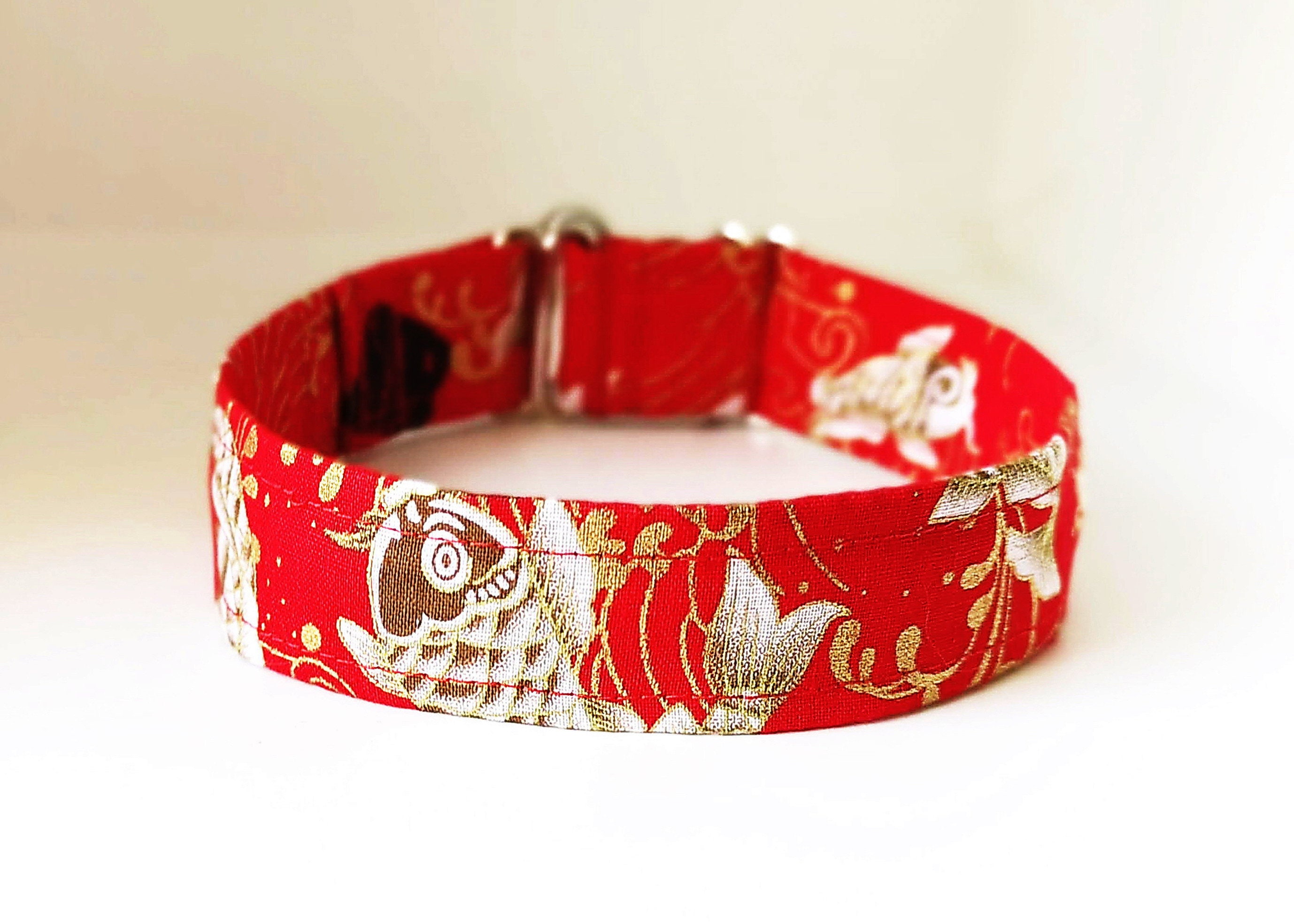 Dog Collar Koi Fish width 3 5 cm length 2535 3040 3545 Etsy