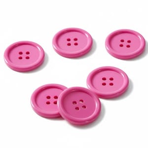 15 Knöpfe 20 mm (0,8 inch) rund pink Harz
