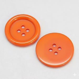 15 Knöpfe 25 mm orange rund Harz