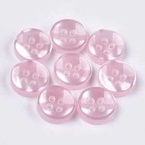20 * Buttons 11.5 mm (0.45 inch) round pink resin