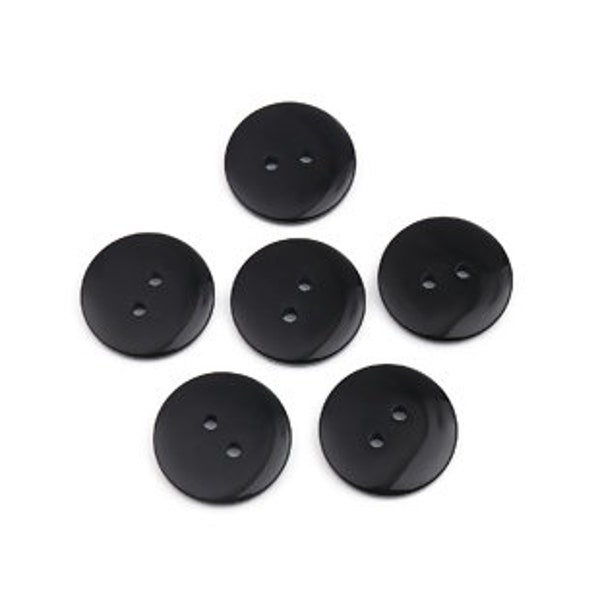 20 * Buttons 12 mm (0.47 inch) round black resin