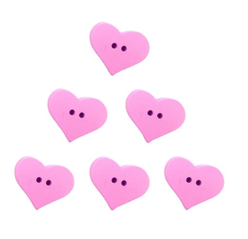 Pink Heart Buttons -  Canada