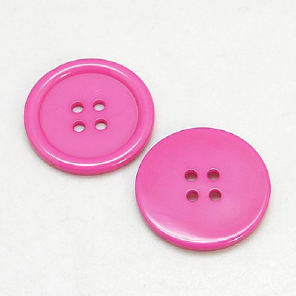 15 * Knöpfe 20 mm (0,8 inch) rund pink Harz