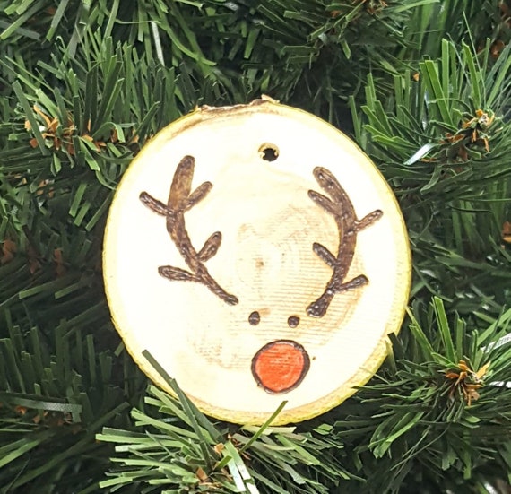 Rudolph The Red Nosed Reindeer Christmas Ornament Handmade Etsy