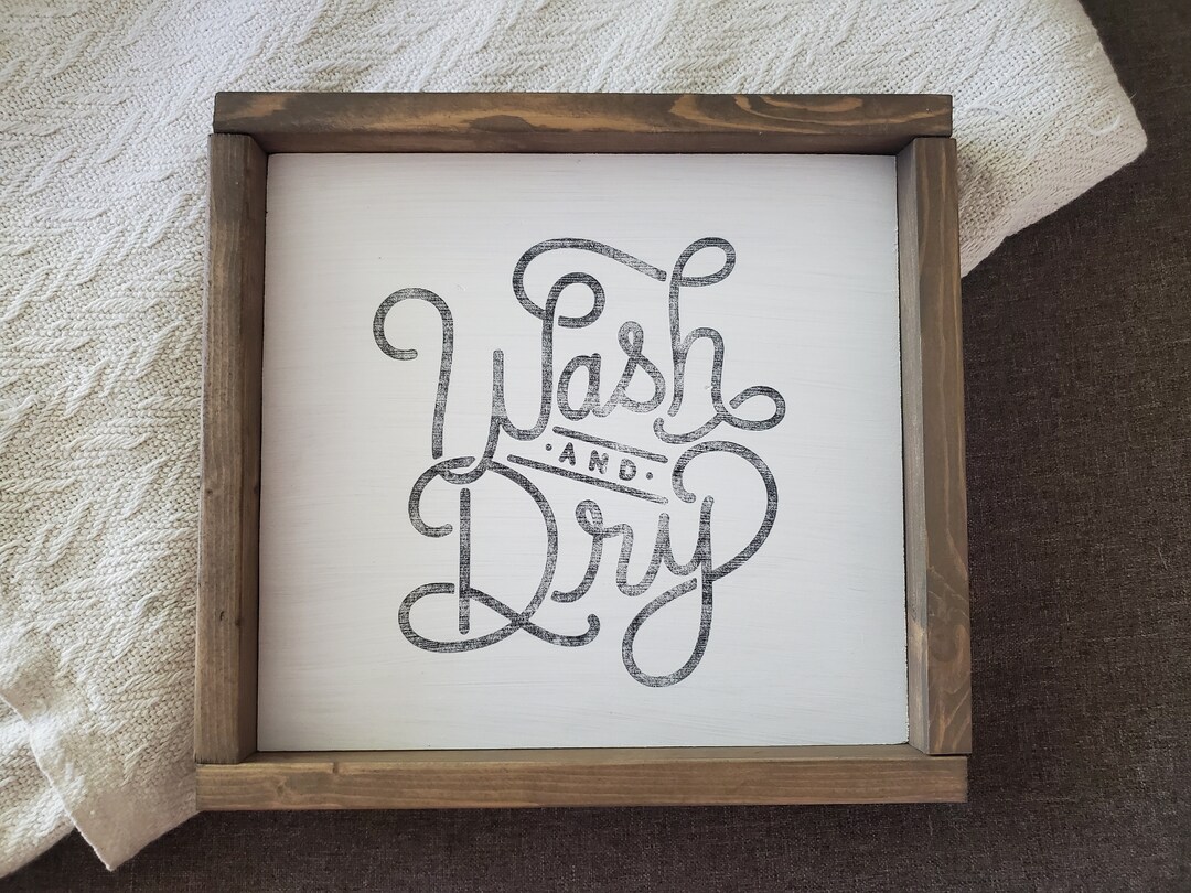 Wash and Dry//wash and Dry Sign//wooden Wash and Dry - Etsy