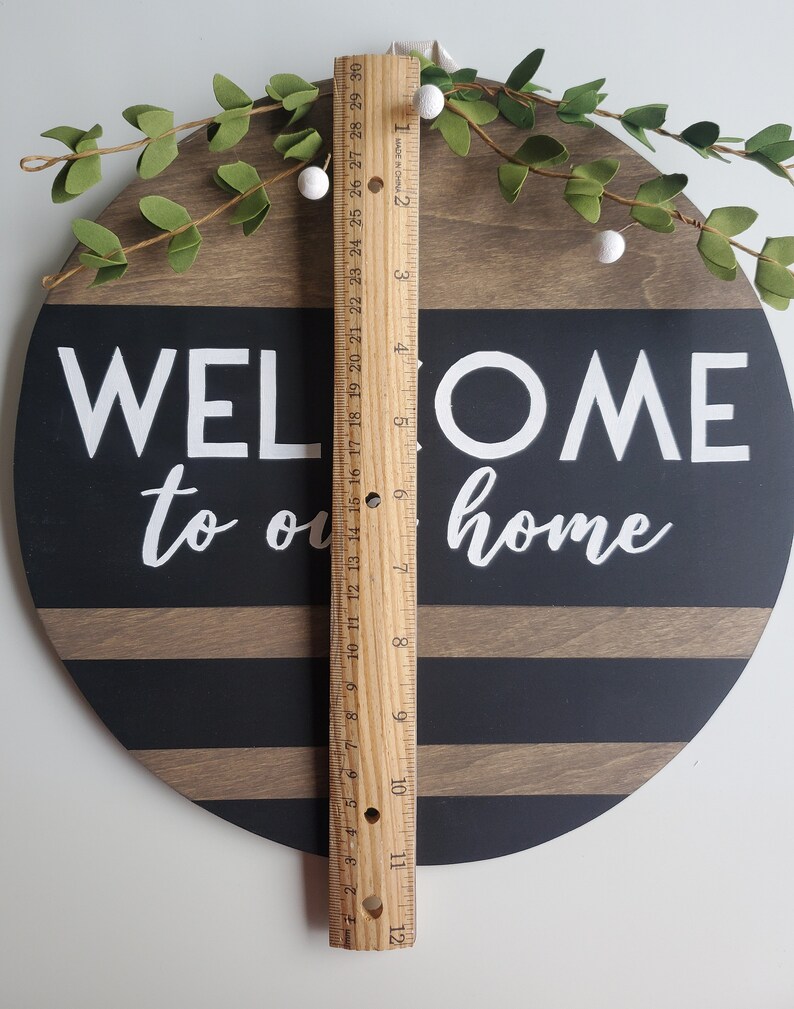 Welcome to Our Home Sign//welcome Sign//circular Welcome to - Etsy