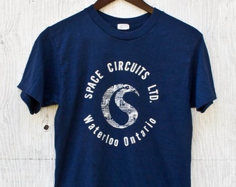 Jaren '90 Space TShirt - Medium - Grafisch T-shirt - jaren '80 jaren '90 Nerdy Tee - Single Stitch - Waterloo Ontario - Vintage Space Circuits - Penmans