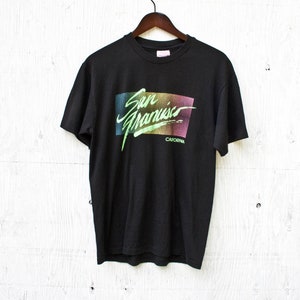 90s San Francisco Tshirt - Neon Bubble Image Tee - 90s Graphic Tee - Vtg San Fran T Shirt - Large - Vintage Graphic Tee - Neon Graphic