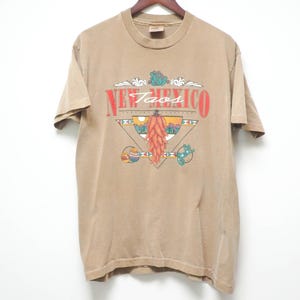 VTG New Mexico Taos Souvenir T-shirt - groot - jaren 90 Southwestern Graphic Tee - Vintage San Segal - enkele steek - katoen - gemaakt in de VS