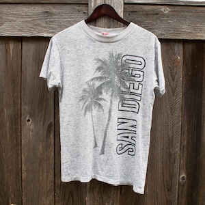 San Diego Souvenir Tshirt - Large - Vtg California Souvenir Tee - Single Stitch - Vintage Graphic Tee - San Diego CaliforniaTee 50/50