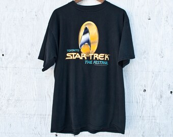 Vtg Star Trek Festival Tshirt - XL - 90s Toronto Star Trek Festival TShirt - 90s Graphic Tee - 1996 Star Trek Shirt -  The Next Generation