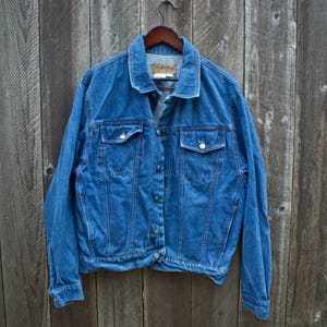 Wrangler HERO Denim Jacket Medium 90s Blue Jean Jacket - Etsy