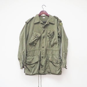 90s Olive Green Lightweight Military Jacket -  Green Army Coat - Oversized - Grunge - Unisex Large Combat - Lightweight Combat Coat