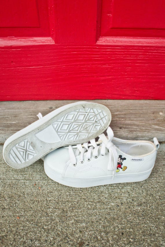white platform sneakers 90s