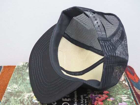Black GET Caterpillar Hat - Vintage Snap Back Hat… - image 6