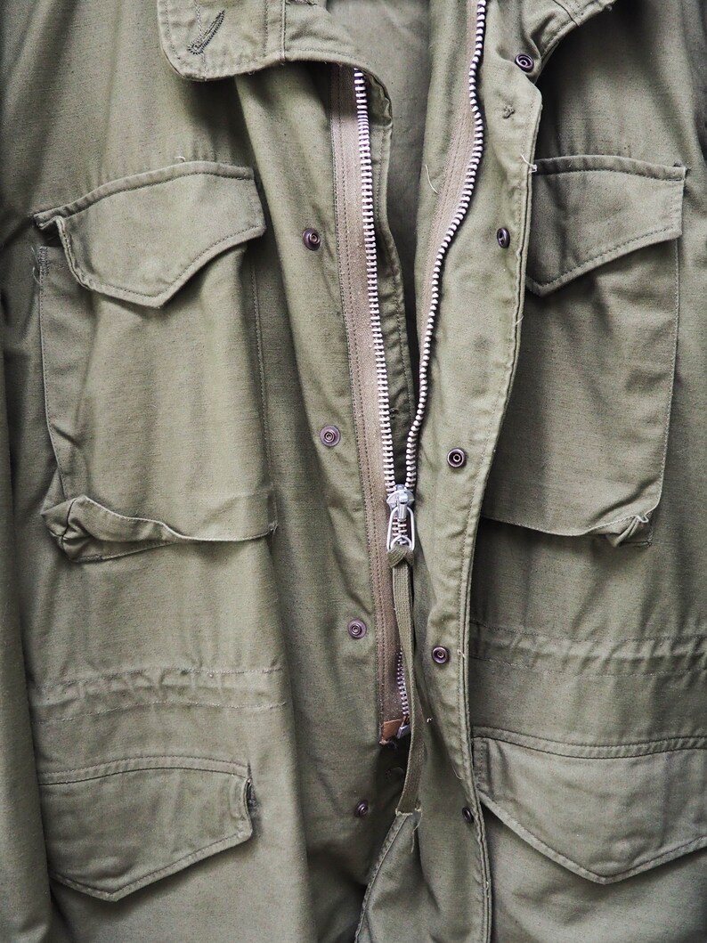 Olive Green Military Field Coat Green Army Jacket Grunge Etsy