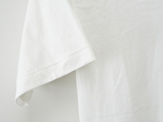 Vtg Plain White VNeck Tee - Medium - Vtg Stanfiel… - image 3