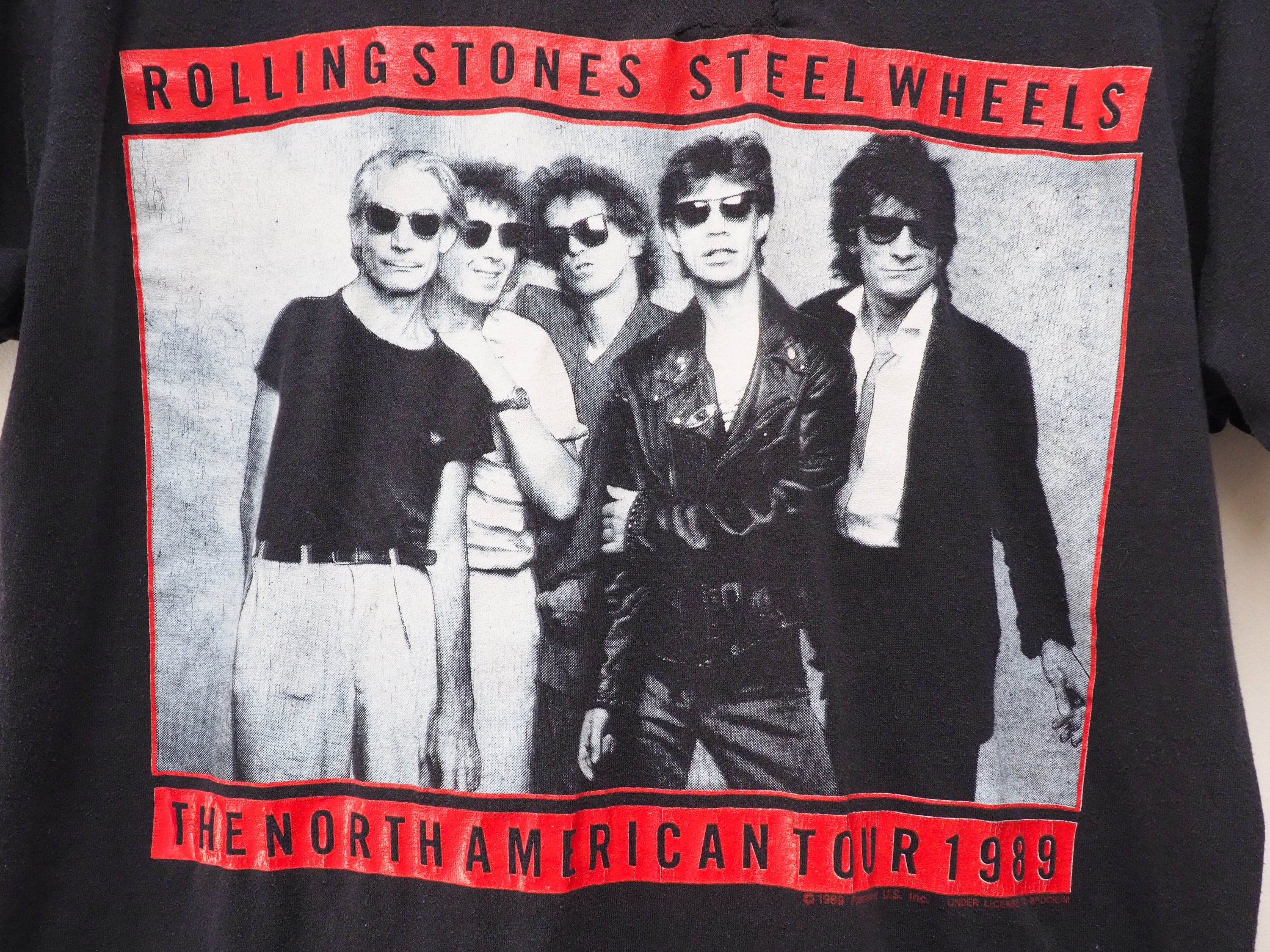 80s Rolling Stones Steel Wheels Tour Tee - Large - 1989 Rolling
