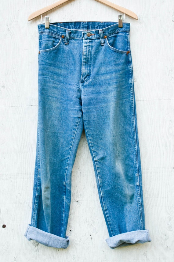 Wrangler Blue Jeans - 30 Waist - High Waist Mom J… - image 2