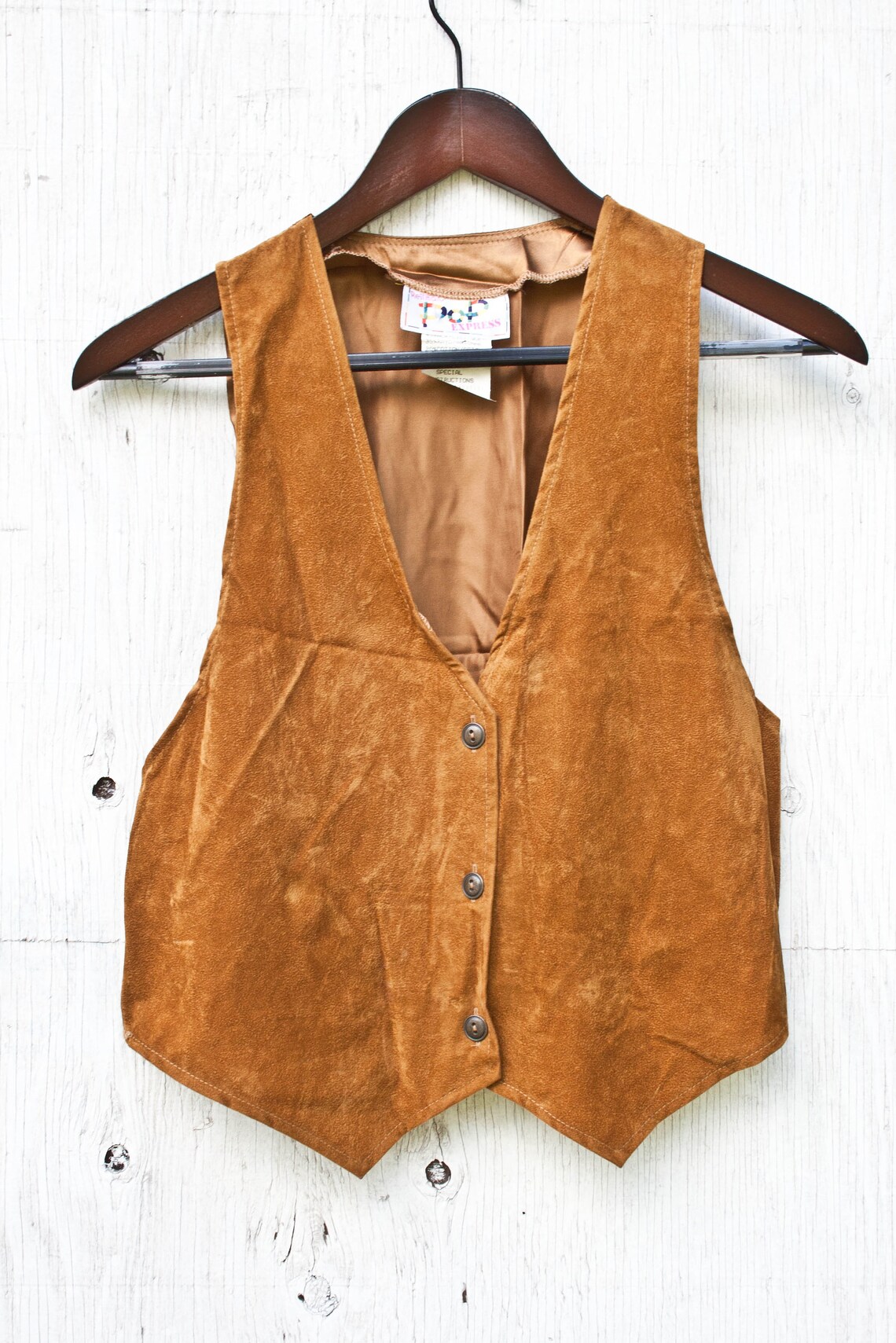 Brown Faux Suede Vest Womens Small Med Reitmans Western Etsy