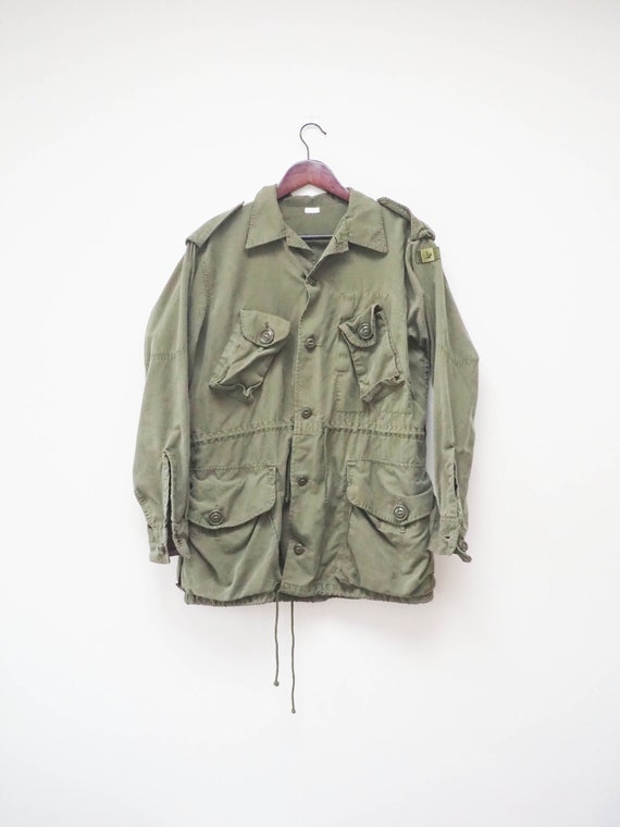 90s Olive Green Lightweight Military Jacket - Green Army Coat 