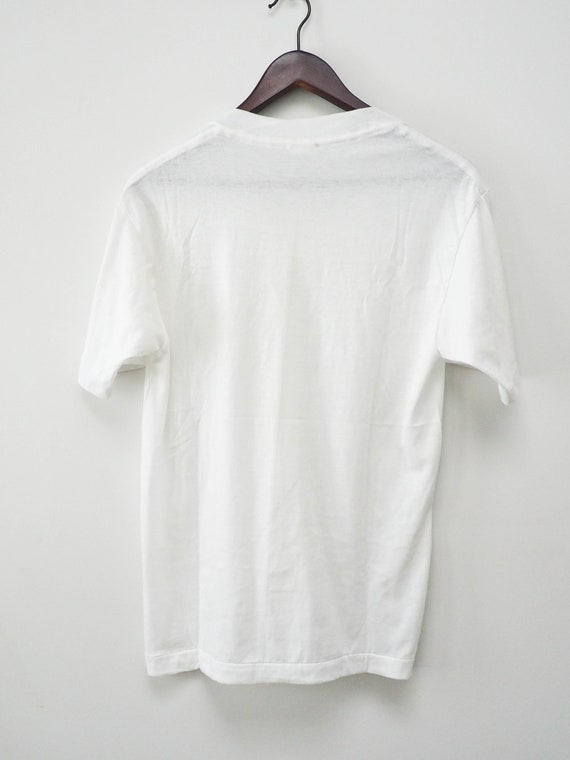 Vtg Plain White VNeck Tee - Medium - Vtg Stanfiel… - image 6