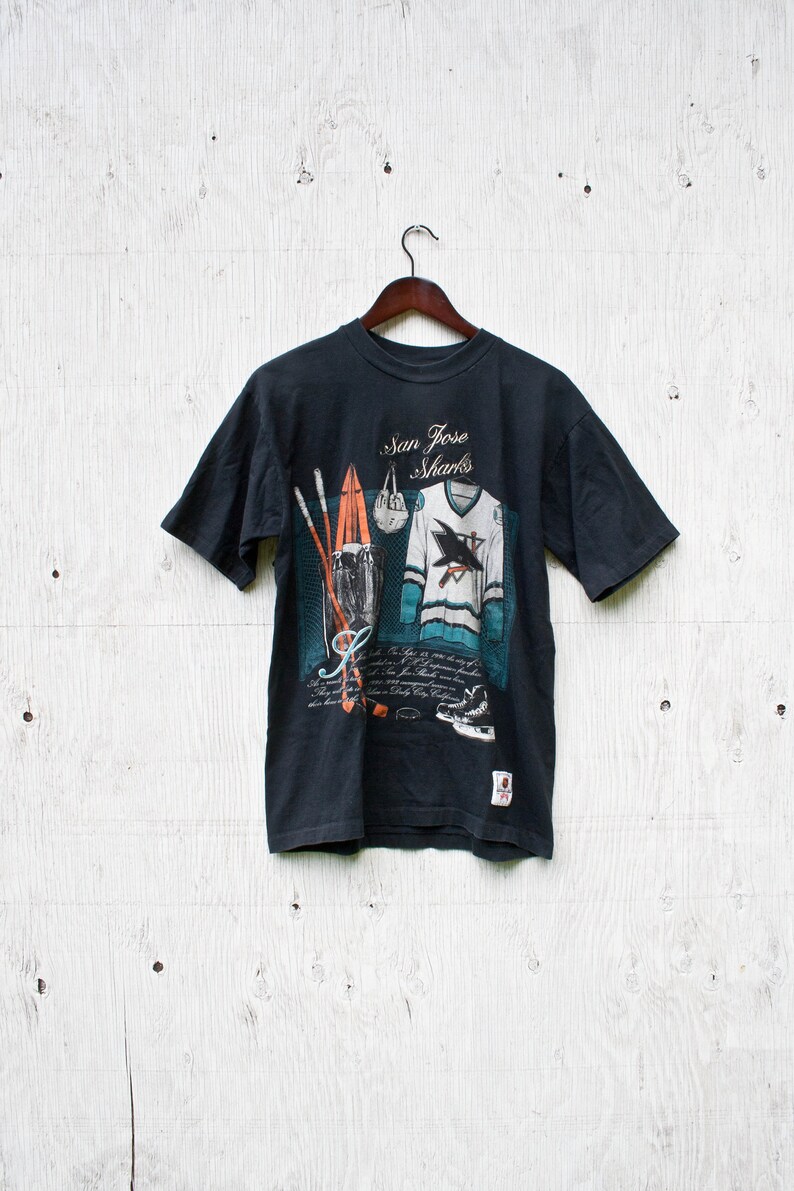 vintage san jose sharks t shirt
