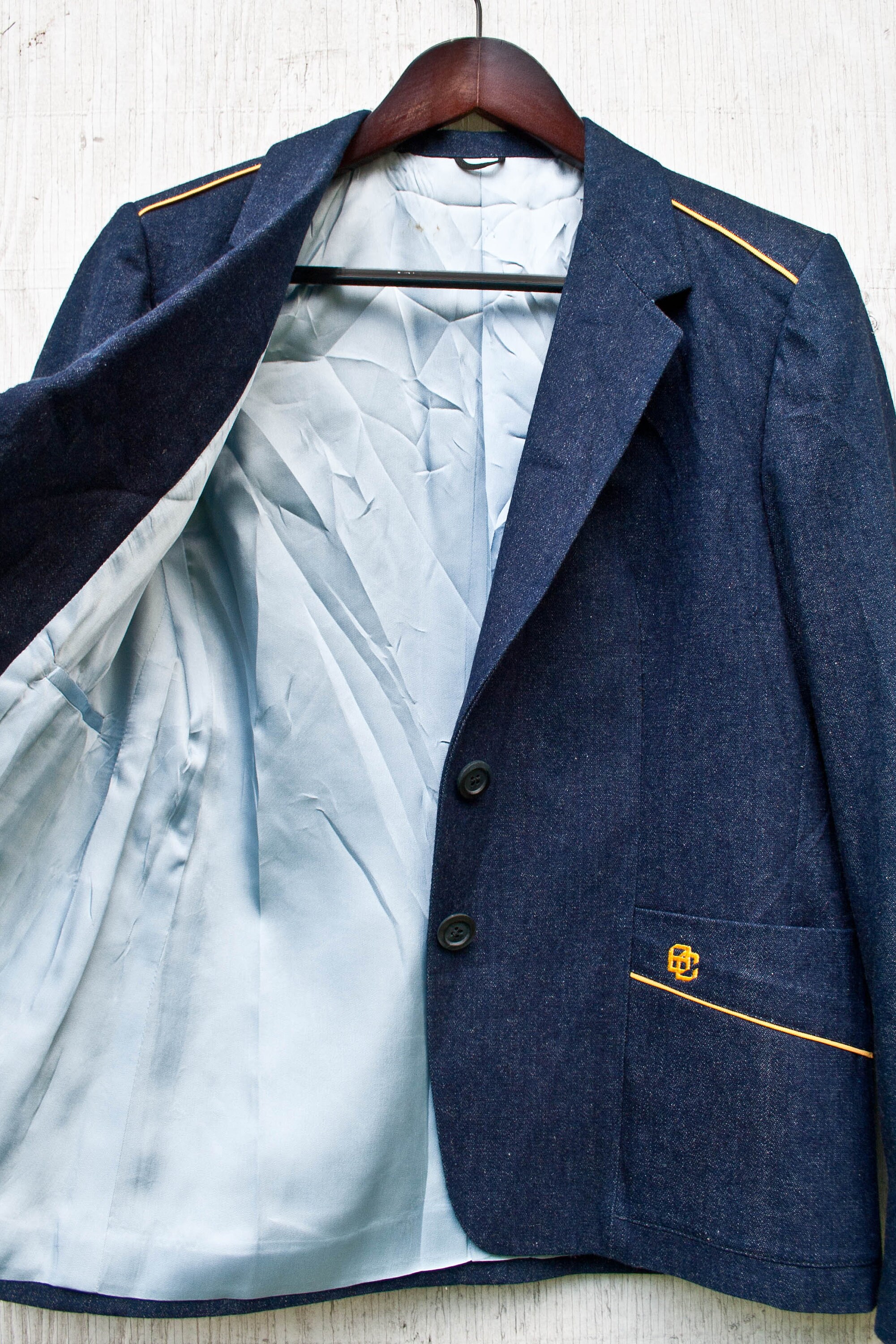 80s Drapeshire Denim Coat Vintage Denim Blazer Blue Denim | Etsy