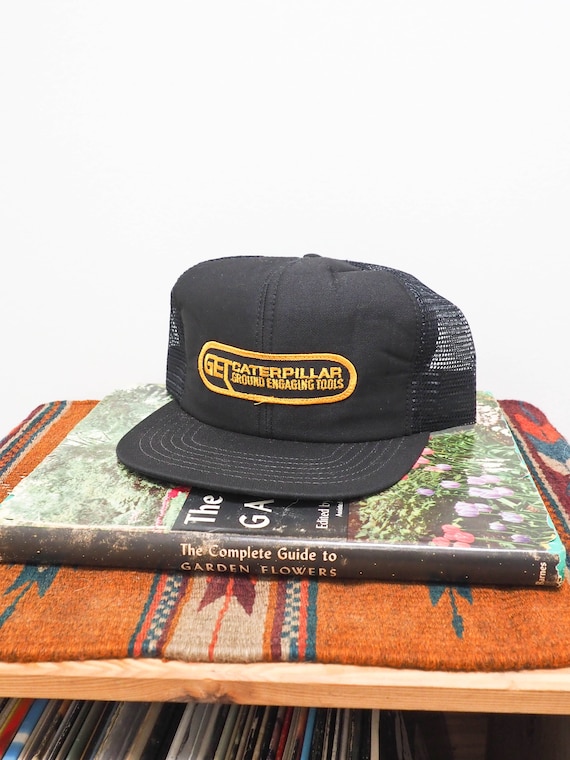 Black GET Caterpillar Hat - Vintage Snap Back Hat… - image 1