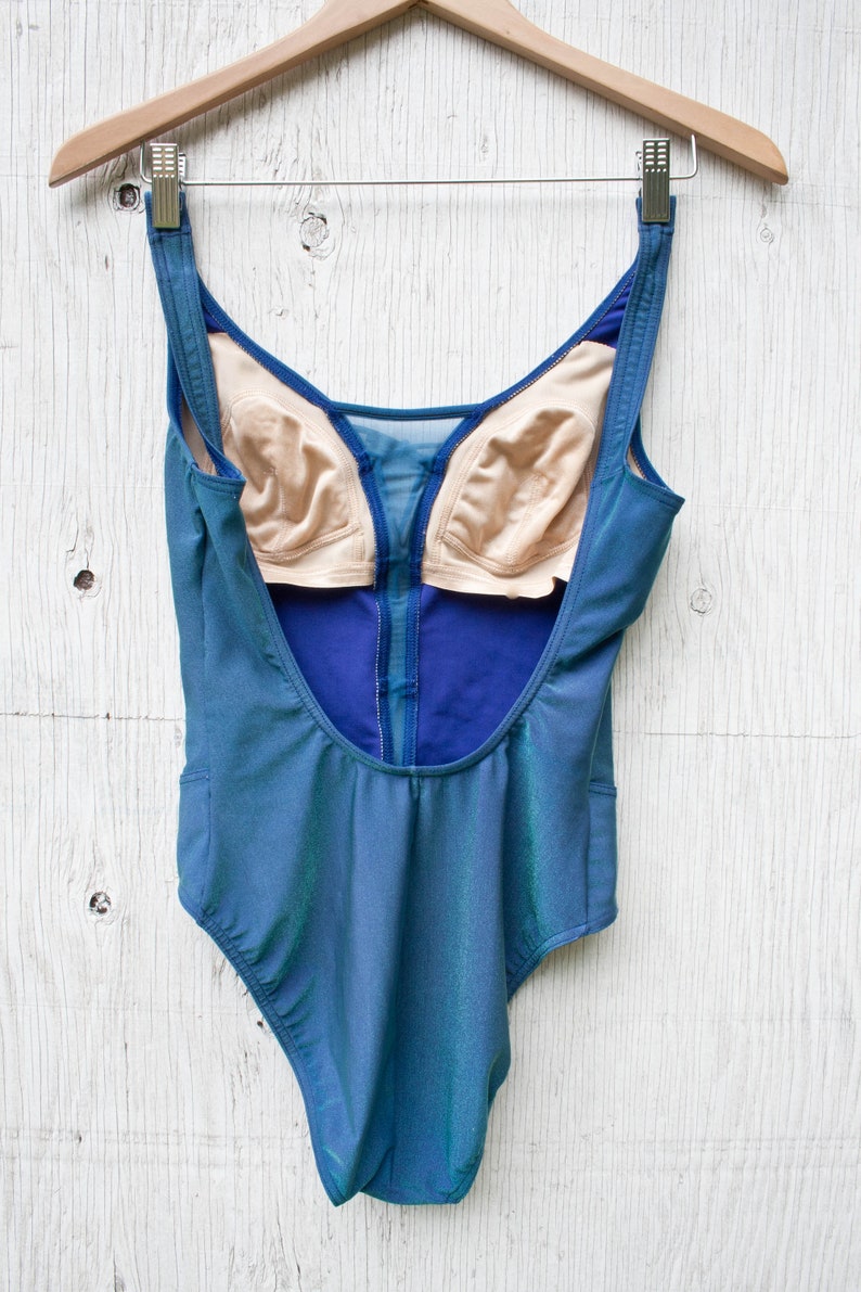 80s High Cut Metallic One Piece Swimsuit Ie up Bathing Suit Etsy
