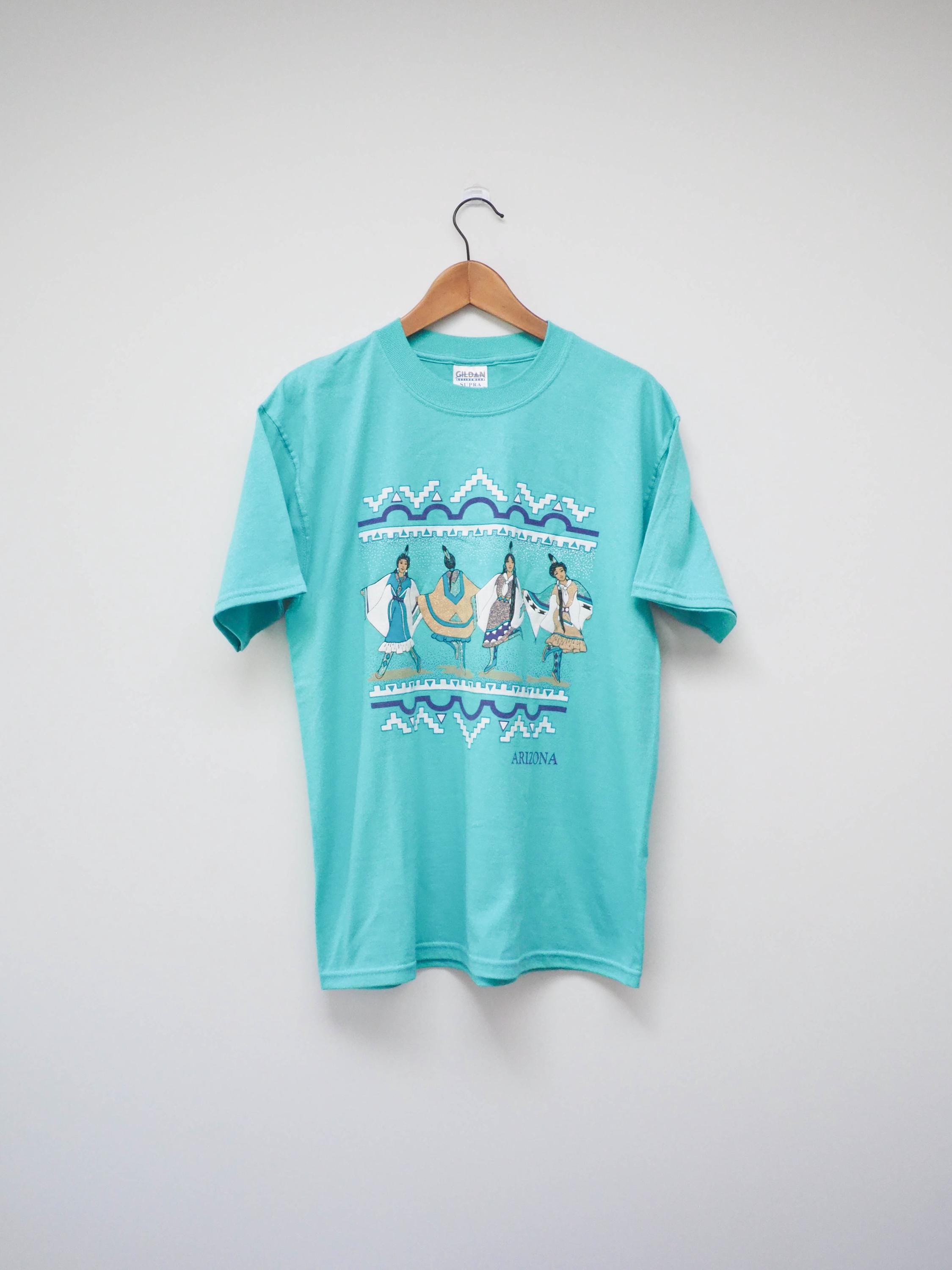 Vtg Arizona Souvenir Tshirt - Medium - Native American Art - 90s