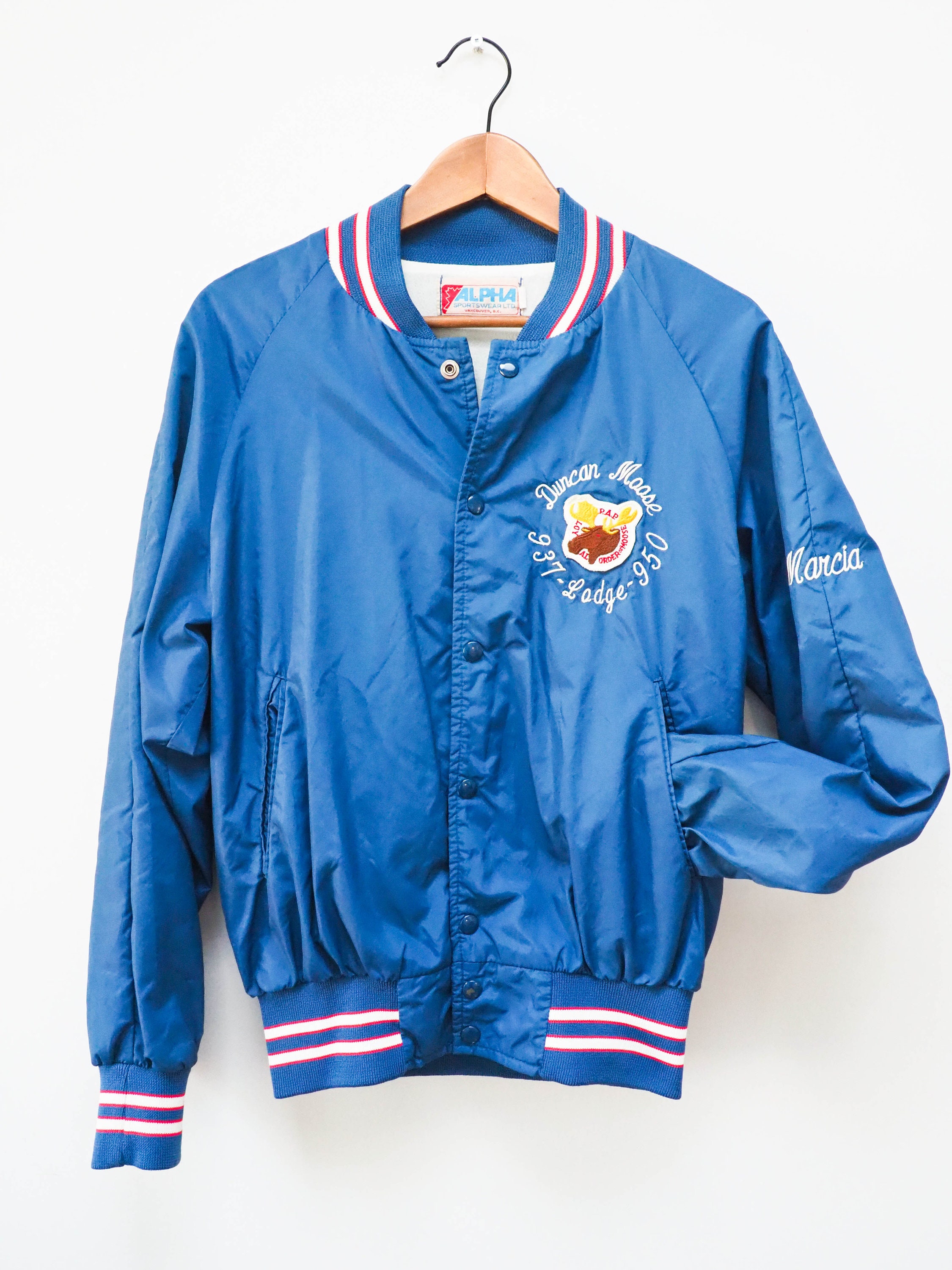 Vtg Blue Nylon Duncan Moose Lodge Jacket Medium Loyal - Etsy Canada