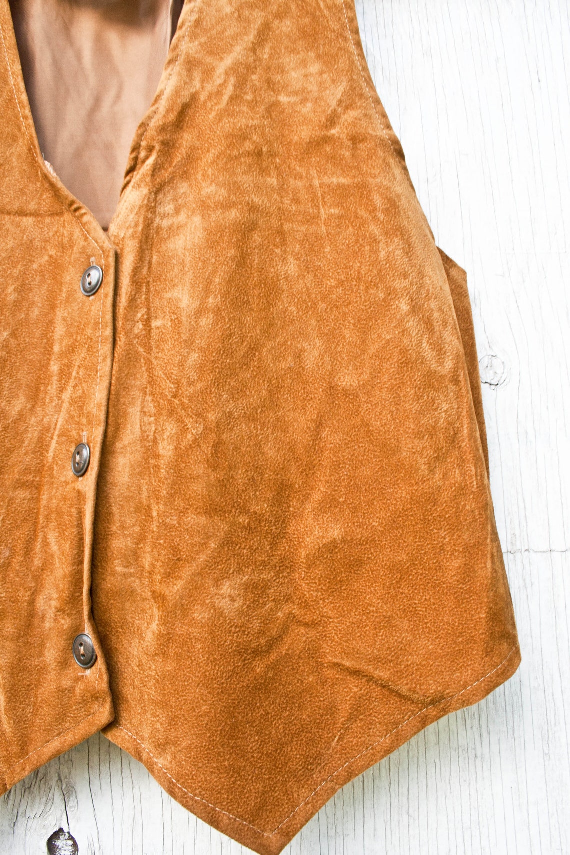 Brown Faux Suede Vest Womens Small Med Reitmans Western Etsy