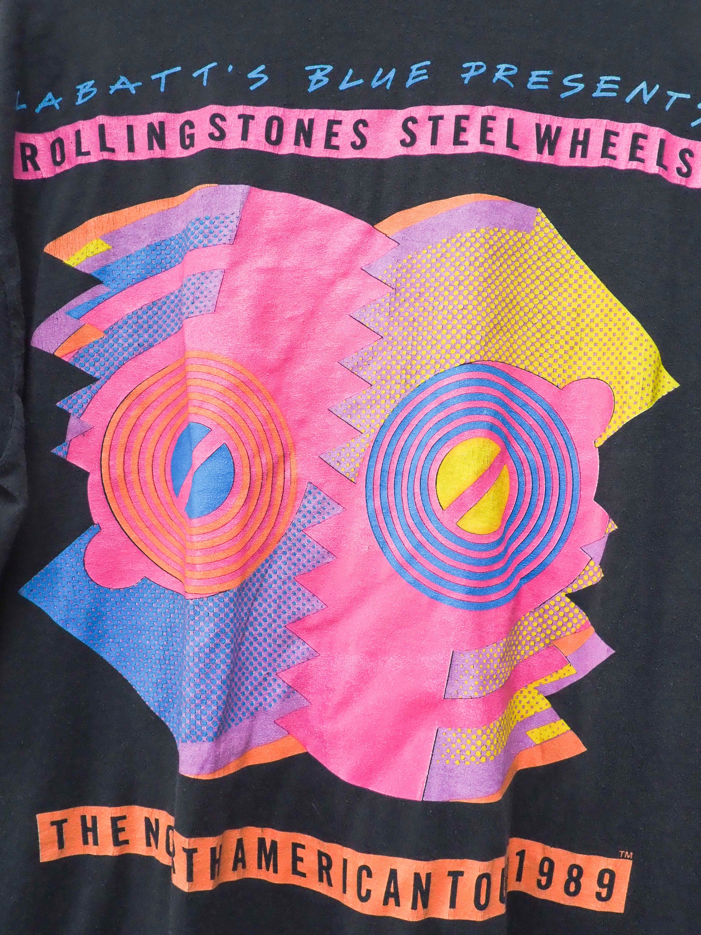 【80's】 ROLLING STONES steel wheel tour T Buy 1980s Rolling Stones 