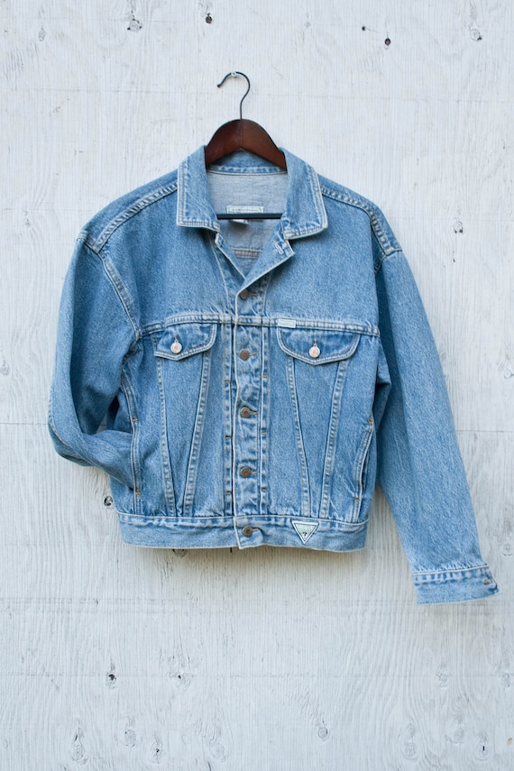 Guess Light Wash Denim Jacket - Small - Vtg Georg… - image 2