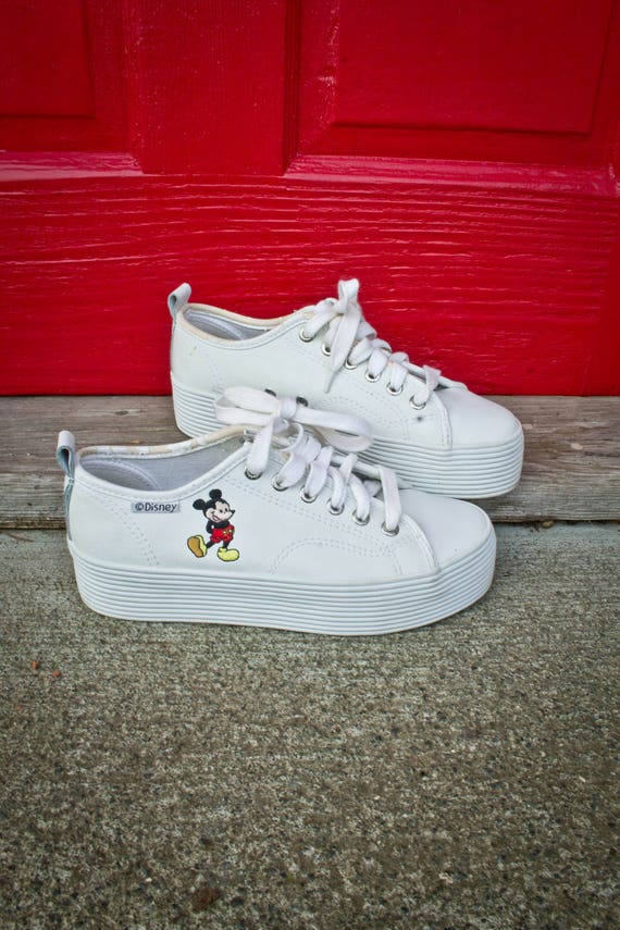 white platform sneakers 90s