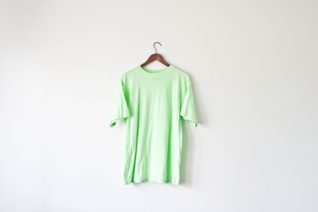 Plain neon green t shirt cheap
