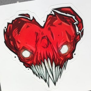 Love Bites — Nightmare Heart – scherpe tanden – vinylsticker