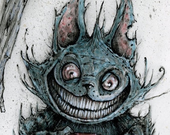 Cheshire Cat Art Print - Etsy