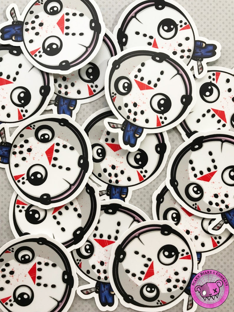Cute Jason Vorhees - Friday the 13th - Vinyl Sticker - Etsy